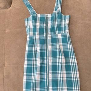 Forever 21 Teal Plaid Romper